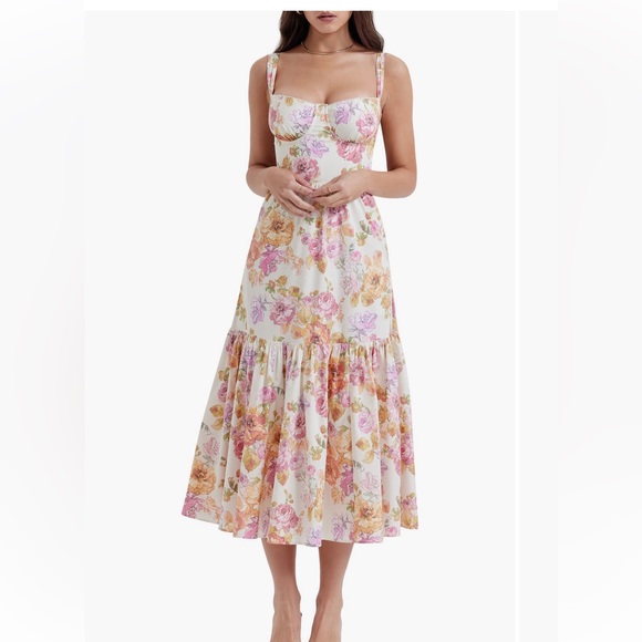 House of CB Elia Floral Cotton Sundress - Small A/C - Picture 1 of 9